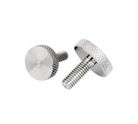 YDHSIKK Tornillos de moleteado, Tornillos de Pulgar de Cabeza Redonda Plana moleteada de Acero Inoxidable 304 M3-M10 x 6-60 mm, Paquete de 41(M10x50mm)