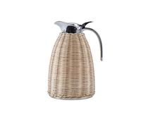 YDJIANCAI Jarra de Agua Fría de Acero Inoxidable, Jarra Aislante de Ratán, Doble Pared al Vacío Tejido a Mano - para Mesa de Comedor, Cafetería, Tienda de Bebidas(Color:Beige Style 4)