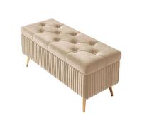 YDkjwjw Banco de Extremo de La Cama, Banco Otomano de Almacenamiento de Terciopelo con Patas de Metal, Asiento Tapizado Banco de Almacenamiento para Dormitorio Banco De Zapatos para Sala De Estar