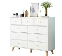 YDkjwjw Cómoda De 4 Cajones, Cómoda Compacta De Madera con Gran Capacidad De Almacenamiento, Ideal como Mesa Auxiliar De Sofá O Mesilla De Noche.(Warm White,100x32x90cm)