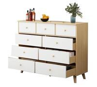 YDkjwjw Cómoda De 4 Cajones, Cómoda Compacta De Madera con Gran Capacidad De Almacenamiento, Ideal como Mesa Auxiliar De Sofá O Mesilla De Noche.(Satinwood+White,100x32x90cm)