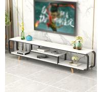YDkjwjw Gabinete Moderno para Centro de Entretenimiento de TV con Estantes Abiertos de 3 Niveles, Soporte de TV de Madera con Marco de Metal para Sala de Estar Dormitorio