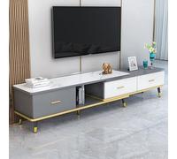 YDkjwjw Moderno Soporte de TV Extensible con Amplio Almacenamiento para Sala de Estar Gabinete de TV Ajustable con Cajón Centro de Entretenimiento Consola de Medios