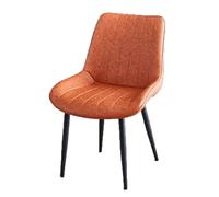 YDkjwjw Silla De Comedor Contemporánea De Cuero Sintético con Patas De Metal, Diseño Ergonómico For Una Comodidad Óptima A La Hora De Comer.(Tangerine)