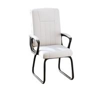 YDkjwjw Silla de Oficina con Base de Trineo y Soporte Lumbar, Ergonómico Respaldo Alto Sofá Jefe Sillas sin Ruedas, Silla Ejecutiva de Recepción para Sala de Espera Iglesia