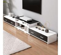 YDkjwjw Soporte de TV Extensible Centro de Entretenimiento Moderno Consola de Medios de TV Reversible con Cajones Gabinete de TV Telescópico Ajustable para Sala de Estar Dormitorio