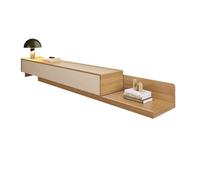 YDkjwjw Soporte de TV Extensible con Cajón, Moderno Gabinete de Consola Multimedia de Centro de Entretenimiento de Madera con Estantes Abiertos para Sala de Estar
