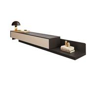 YDkjwjw Soporte de TV Extensible con Cajón, Moderno Gabinete de Consola Multimedia de Centro de Entretenimiento de Madera con Estantes Abiertos para Sala de Estar