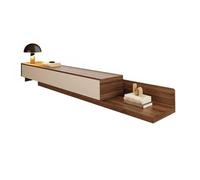YDkjwjw Soporte de TV Extensible con Cajón, Moderno Gabinete de Consola Multimedia de Centro de Entretenimiento de Madera con Estantes Abiertos para Sala de Estar