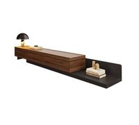 YDkjwjw Soporte de TV Extensible con Cajón, Moderno Gabinete de Consola Multimedia de Centro de Entretenimiento de Madera con Estantes Abiertos para Sala de Estar