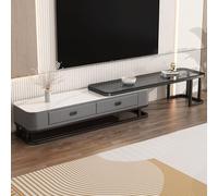 YDkjwjw Soporte de TV Extensible con Cajones Gabinete de Consola Multimedia de Centro de Entretenimiento Moderno con Estantes Abiertos para Sala de Estar