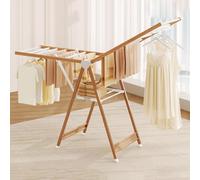 YDkjwjw Tendedero de Ropa Independiente Tendedero de Ropa portátil de aleación de Aluminio Secador de Aire Plegable con Postes de Secado y Alas Ajustables para Ropa de Cama