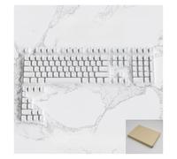YDMHYLAI 133 Teclas Blancanieves de Doble Disparo PBT, RGB for Teclado de interruptores MX, Suave y Ligero(White(Box))