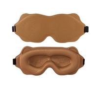 YDMHYLAI Máscara para dormir Antifaz suave for dormir 3D, sombra de ojos que bloquea la luz for viajes, portátil, antideslizante, fácil de limpiar, lavable(Brown)