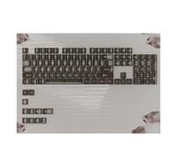 YDMHYLAI Teclas de PC de Cristal Transparente Negro de 115 Teclas, Brillo MDA for Teclado MX Switch, Suave y Ligero(Mad heicha)
