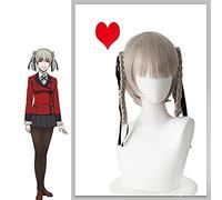 ydound 2022 2021 Anime Kakegurui Kirari Momobami Cosplay Peluca con Cabello Pelo Resistente al Calor Cabello de Fibra + Peluca Cap Party Girls Mujeres Props