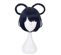 ydound 2022 30cm Juego Genshin Impact Project Cosplay Xiangling Wig rol Jugar Pelucas Halloween Cosplay Powder Dark Brown