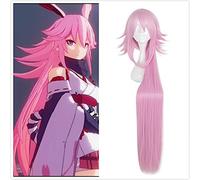 ydound 2022 3ra Yae Sakura Rosa en Capas Larga Larga Sintética Sintético Resistente al Calor Cosplay Halloween Party + Peluca Free Wig
