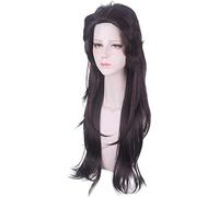 ydound 2022 70 cm Anime Demon Slayer: Kimetsu No Yaiba Cosplay Pelucas Kamado Tanzirou Mujer Peluca Larga Jugando Brown- Black Hair Halloween 1: 1 Wig