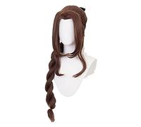 ydound 2022 Aerith Gainsborough Cosplay Final Fantasy Cosplay Cosplay Long Braid Peluca Marrón Cosplay Anime Cosplay Peluca Pelucas sintéticas Resistentes al Calor
