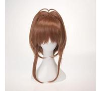 ydound 2022 Anime Cardcaptor Sakura Cosplay Pelucas Sakura Kinomoto Cosplay Peluca Peluca Sintética Resistente al Calor Pelo Halloween Fiesta de Halloween Wig GOLDINO (Color : Brown)