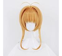 ydound 2022 Anime Cardcaptor Sakura Cosplay Pelucas Sakura Kinomoto Cosplay Peluca Resistente al Calor Peluca Sintética Sintético Fiesta de Halloween Mujeres Cosplay Pelucas Dorado ( Color : Golden )