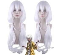 ydound 2022 Anime Cosplay Peluca Angie Yonaga Plata Pelo Largo Comic- con Navidad Carnaval Halloween Party Daily Life Fashion Wig+ Wig Cap