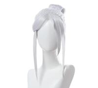 ydound 2022 Anime Cosplay Valorant Jett Peluca, Plateado Blanco Cosplay Pelucas Halloween Resistente al Calor Pelo Sintético for Halloween, Fiesta, Carnaval, Vida Nocturna, Conciertos, Bodas