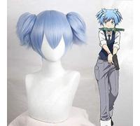 ydound 2022 Anime Cosplay Wig Asesinato Aula Shiota Nagisa Azul Cabello Corto Cómico Cómico Carnaval Halloween Fiesta Daily Life Fashion Wig+ Wig Cap