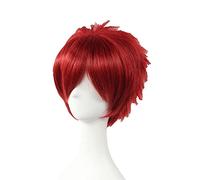 ydound 2022 Anime Gaara Sasori Wigs Men Short Road Wig Disfraz rol Cosplay Halloween Mostrar Calor Resistente al Calor Pelucas de Pelo Sintético+ Peluca Cap