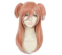 ydound 2022 Anime Game Cosplay Peluca for Genshin Impact Yanfei, Mujer Largo Rosa Gris Pelo Modelado Fiesta Vestir Peluca, Pelo sintético Resistente al Calor + Gorro de Peluca