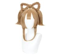ydound 2022 Anime Game Cosplay Peluca for Genshin Impact YaoYao, Mujer marrón Claro Mariposa Nudo Pelo Modelado Fiesta Vestir Peluca, Pelo sintético Resistente al Calor + Gorro de Peluca