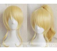 ydound 2022 Anime LoveLive! Amor en Vivo Eli Ayase Peluca de Oro Clip de Caballo Cola de Caballo Resistente al Calor Resistente al Calor Cosplay Peluca + Peluca Gorra