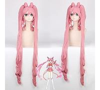 ydound 2022 Anime Sailor Moon Pink Cosplay Pelucas Pelucas Sintéticas con Bollos 120cm Halloween Sailor Moon Chibi USA Wig Chibi USA Wig PL-049 ( Color : Wig PL-049 , Size : Chibi USA )