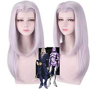 ydound 2022 Anime Wig Leone Abbacchio Jojo' s Bizarre Adventure Cosplay Comic- con Halloween Party Carnival Adult Anime Fans Regalo ( Plata Púrpura Peluca Larga Peluca)