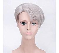 ydound 2022 Anime Yuri ! sobre Hielo Katsuki Yuuri Cosplay Peluca Synthetic Hair Halloween Katsuki Yuuri Black Cosplay Short Pelucas+ Peluca Peluca Ichiko
