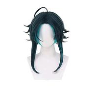 ydound 2022 COSNOBLE GENSHIN Impact XIAO Wig Game Cosplay COSTURANTE Corte Azul DRIGADIENTE Cabello con Llavero