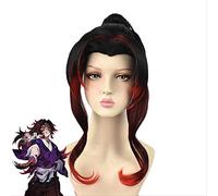 ydound 2022 Demonio Slayer Kimetsu No Yaiba Kokushibou Michikatsu Tsugikuni Yoriichi Polla de Caballo Peluca Cosplay Pelucas de Pelo Resistentes al Calor