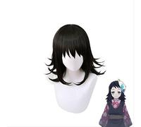 ydound 2022 Demonio Slayer Kimetsu No Yaiba Makomo Black Wig Cosplay Traje Mujeres Resistente al Calor Pelucas de Fiesta de Halloween Halloween
