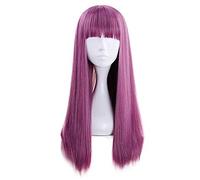 ydound 2022 Descendientes 2 Mal Peluca Cosplay Traje Rosado púrpura Largo Recto Calor Resistente al Calor sintético Pelucas de Fiesta