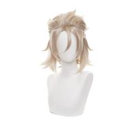 ydound 2022 Game Genshin Impact Wig, Anime Cosplay Albedo Wig, con Gorro de Peluca Gratis, for Halloween, Fiesta, Carnaval, Vida Nocturna, conciertos, Bodas