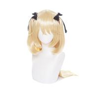 ydound 2022 Game Genshin Impact Wig, Anime Cosplay Fischl Wig, Double Ponytail Blonde Wig con Gorro de Peluca Gratis, for Halloween, Fiesta, Carnaval, Vida Nocturna, conciertos, Bodas