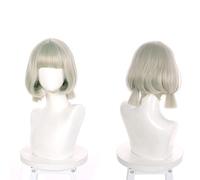 ydound 2022 Game Genshin Impact Wig, Anime Cosplay Sayu Wig, Double Ponytail Bobo Peluca de Pelo Corto con Gorro de Peluca Gratis, for Halloween, Fiesta, Carnaval, Vida Nocturna, conciertos, Bodas