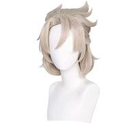 ydound 2022 Genshin Impact Cosplay Pelucas de Cosplay Sucrose Green Gradient 85cm Larga Recta Resistente al Calor Sintético Halloween Carnival Party+ Wig Cap ( Pattern : Albedo )