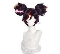 ydound 2022 Genshin Impact Cosplay Xinyan 30 cm Peluca Marrón Gradiente Peluca Cosplay Anime Wigs Resistente al Calor Pelucas sintéticas Resistente al Calor Halloween