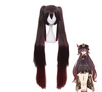 ydound 2022 Genshin Impact hu Tao Cosplay Peluca genshin Impacto Cosplay Degradado Largo marrón Cola de Caballo Cabello sintético Resistente al Calor