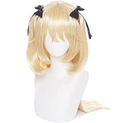 ydound 2022 Genshin Impact Wig, Anime Cosplay Fischl Wig, con Gorro de Peluca Gratis, for Halloween, Fiesta, Carnaval, Vida Nocturna, conciertos, Bodas