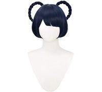 ydound 2022 Genshin Impact Wig Cosplay Pelucas xiao Pelucas Azul gradiente Dharma Protector yecha Pelo sintético Halloween Fiesta de Navidad + Tapa de Peluca Libre (xiao) ( Pattern : Xianglin )