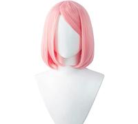 ydound 2022 Haruno Cosplay Peluca Anime Rosa Pelucas Rectas Cortas con Flequillo Accesorios de Cosplay for Mujeres niñas con Tapa de Peluca
