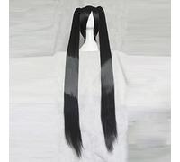 ydound 2022 Hidan No Aria Kanzaki H Aria Pink 120 cm Pelo sintético Largo Cosplay Peluca de Fiesta + 2 PonyTails + Wig Cap Vocaloid Black (Color : Black, Size : Vocaloid)